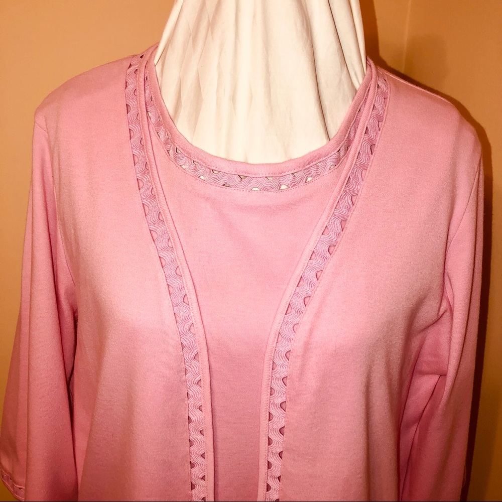 Blair 2-Pc Pink Set Jacket L / Sleeveless Top M